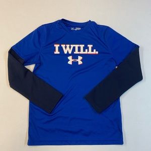 Under Armour boys long sleeve heat gear shirt. Size medium.